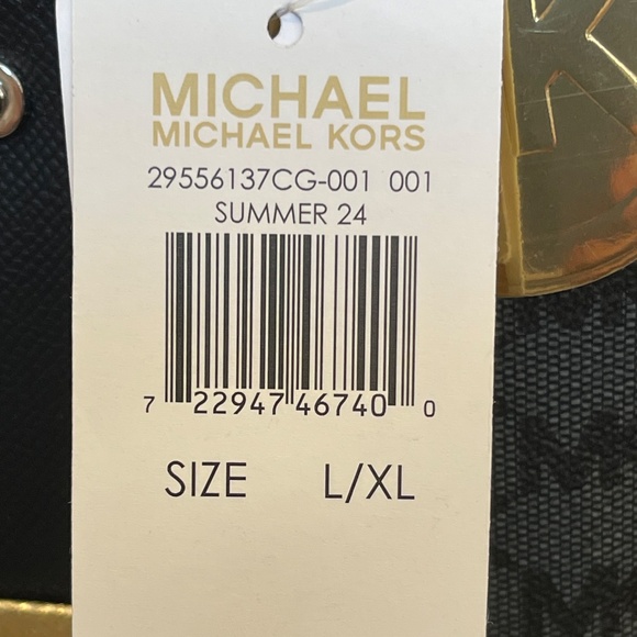 Michael Kors Signature Logo Adjustable Belt Bag - Black - L/XL - Picture 2 of 4